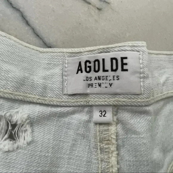 Agolde Parker Cut Off Short in Blanche B884 - Picture 7 of 7